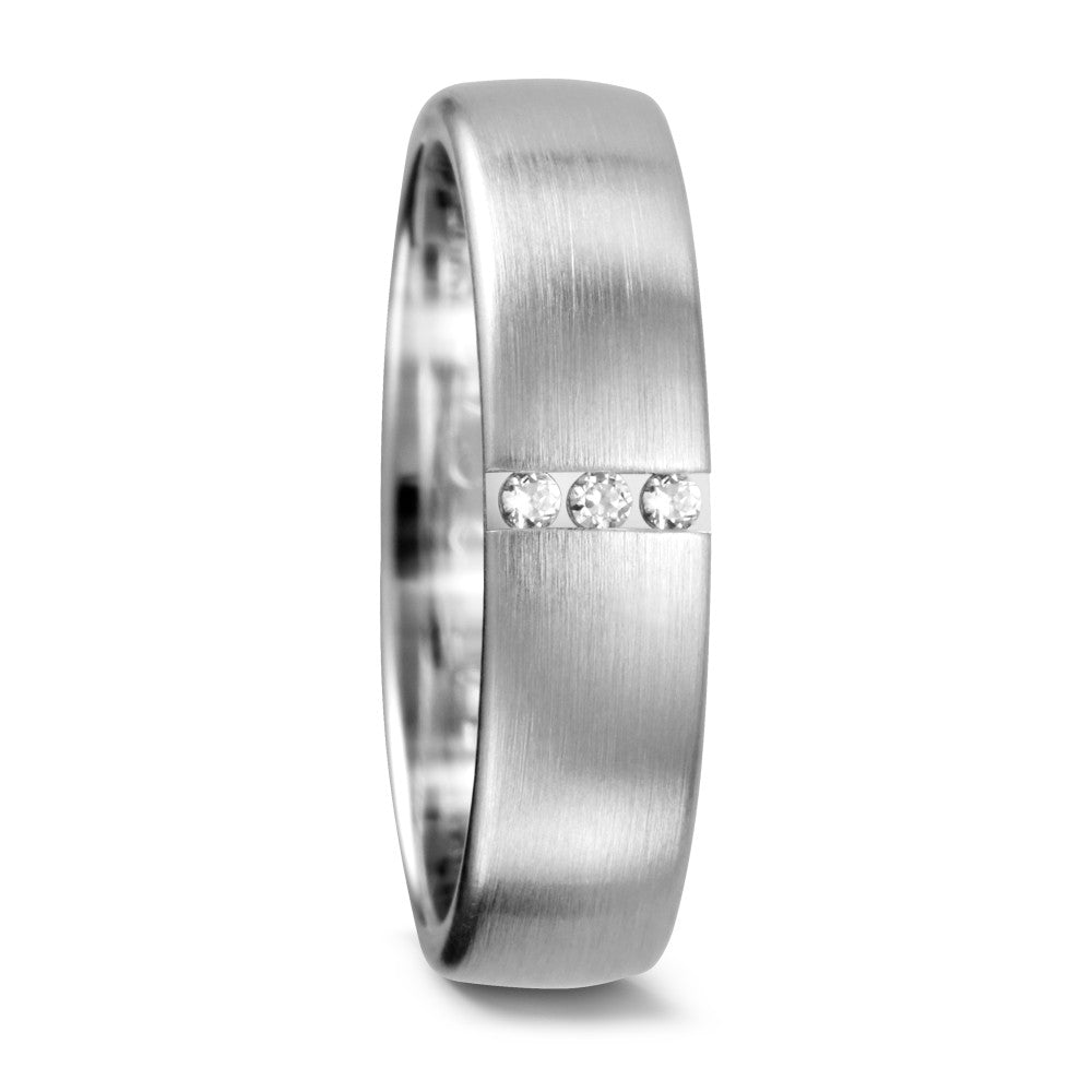 Partnerring 750/18 K vitguld [Diamant] 0.03 ct, 3 stenar, tw-vsi