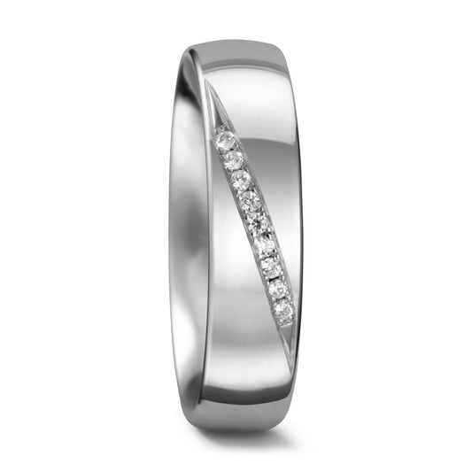 Partnerring 750/18 K vitguld diamant 0.045 ct, 9 stenar, tw-vsi