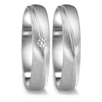 Partnerring 750/18 K vitguld diamant 0.04 ct, tw-vsi
