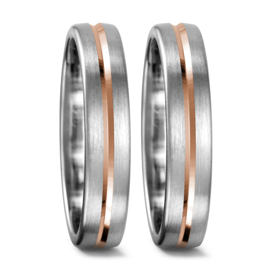 Partnerring 750/18 K vitguld, 750/18 K rött guld