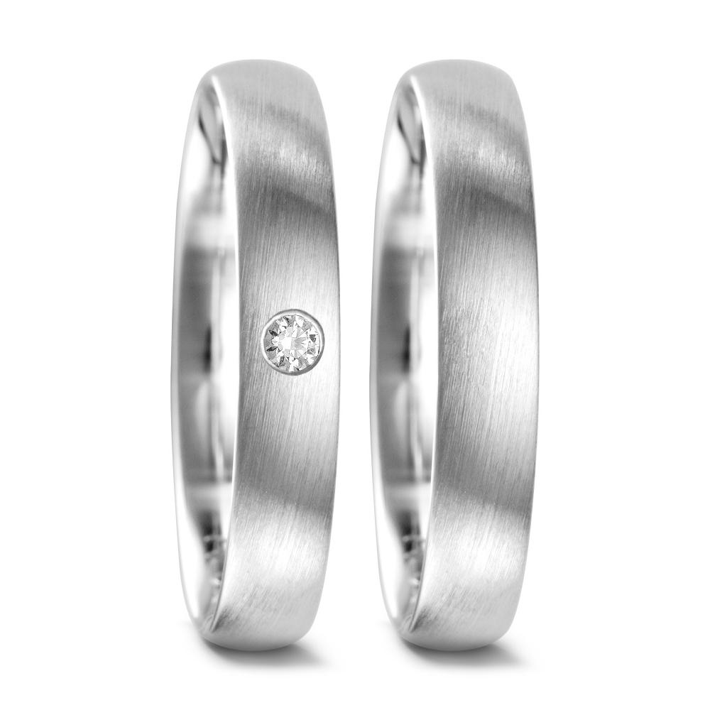 Partnerring 750/18 K vitguld diamant 0.04 ct, tw-vsi