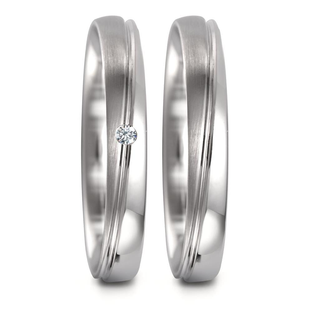 Partnerring 750/18 K vitguld diamant 0.02 ct, tw-vsi