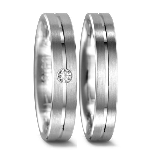 Partnerring 750/18 K vitguld diamant 0.04 ct, tw-vsi