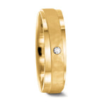 Partnerring 750/18 K gult guld diamant 0.037 ct, w-si