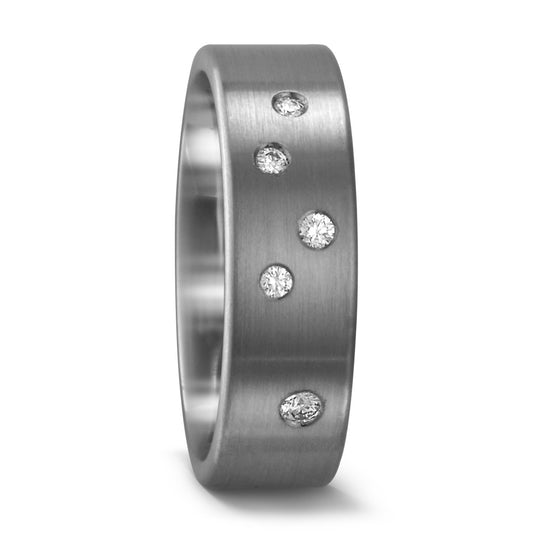 Partnerring 950 palladium diamant 0.065 ct, 5 stenar, tw-si