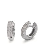 Hopfällbara örhängen 750/18 K vitguld diamant 0.30 ct, 60 stenar, w-si