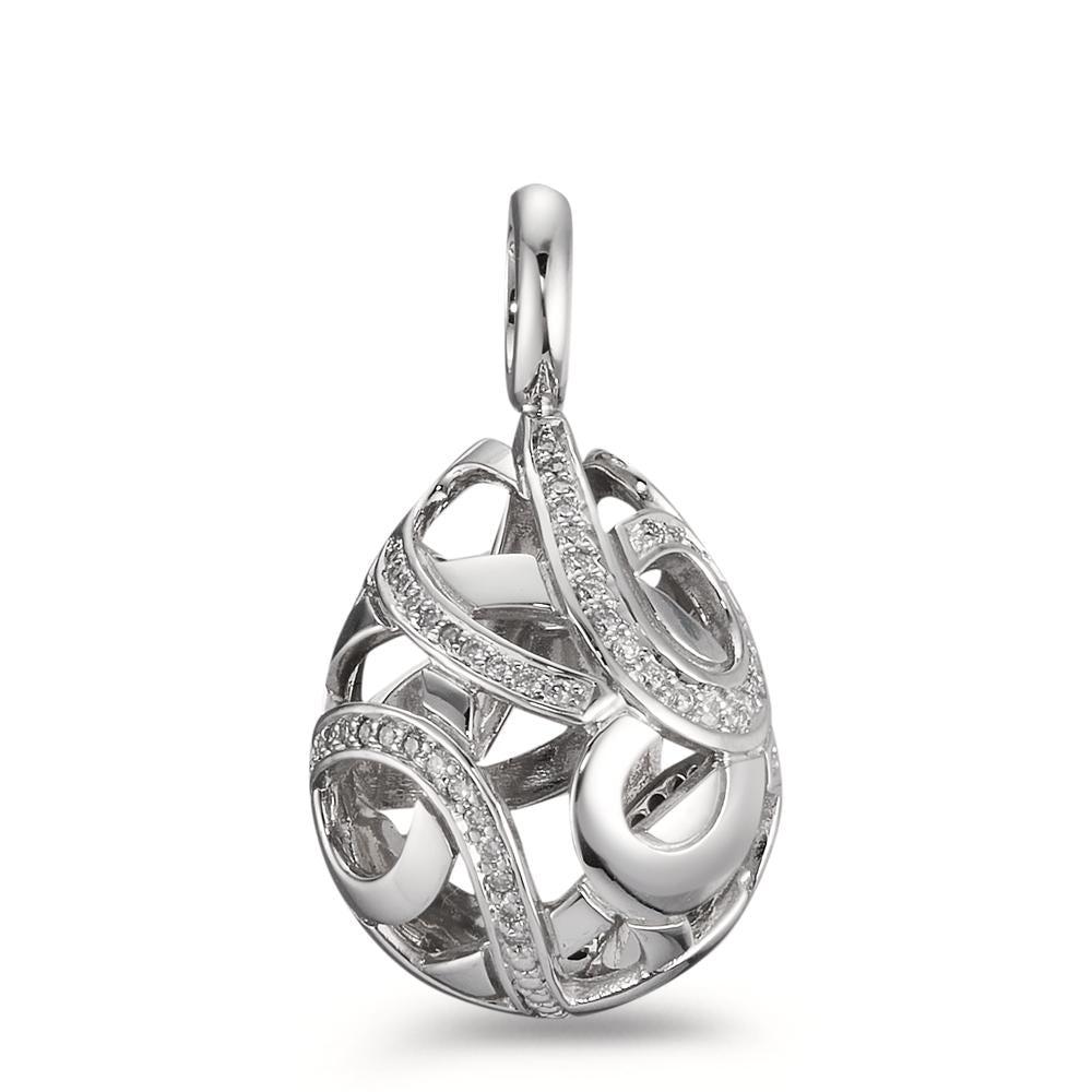Hängsmycke 750/18 K vitguld diamant 0.30 ct, 62 stenar, w-si