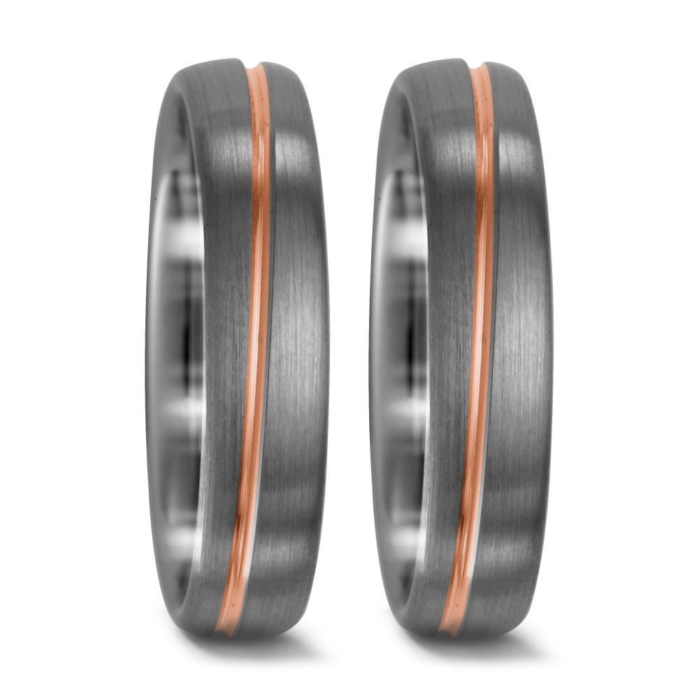 Partnerring 500 palladium, 750/18 K rött guld