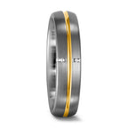 Finger ring 950 palladium, 750/18 K gult guld diamant 0.02 ct, 4 stenar, tw-vsi