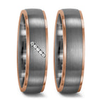 Finger ring 950 palladium, 750/18 K rött guld