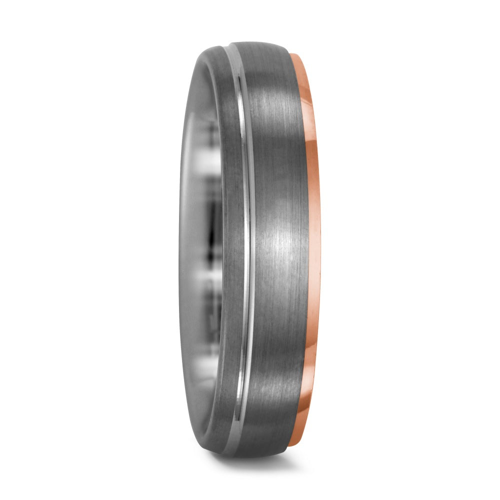 Finger ring 950 palladium, 750/18 K rött guld