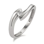 Finger ring 750/18 K vitguld diamant 0.10 ct, p1