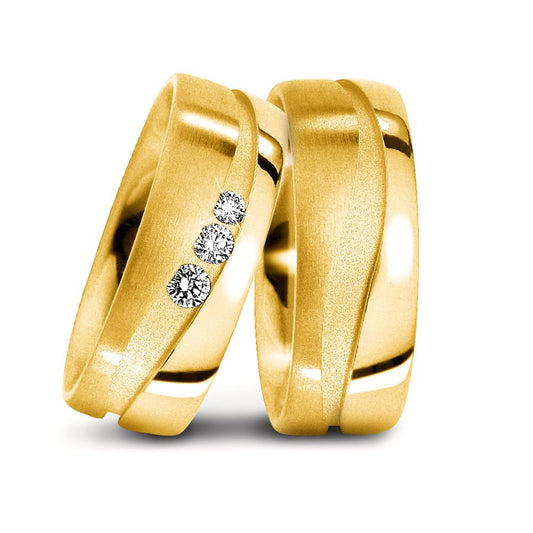 Partnerring 750/18 K gult guld