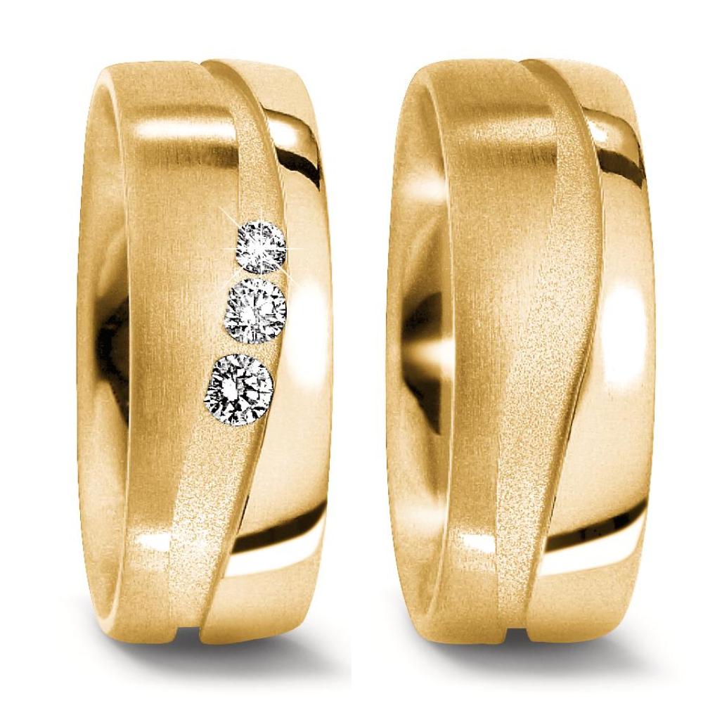 Partnerring 750/18 K gult guld