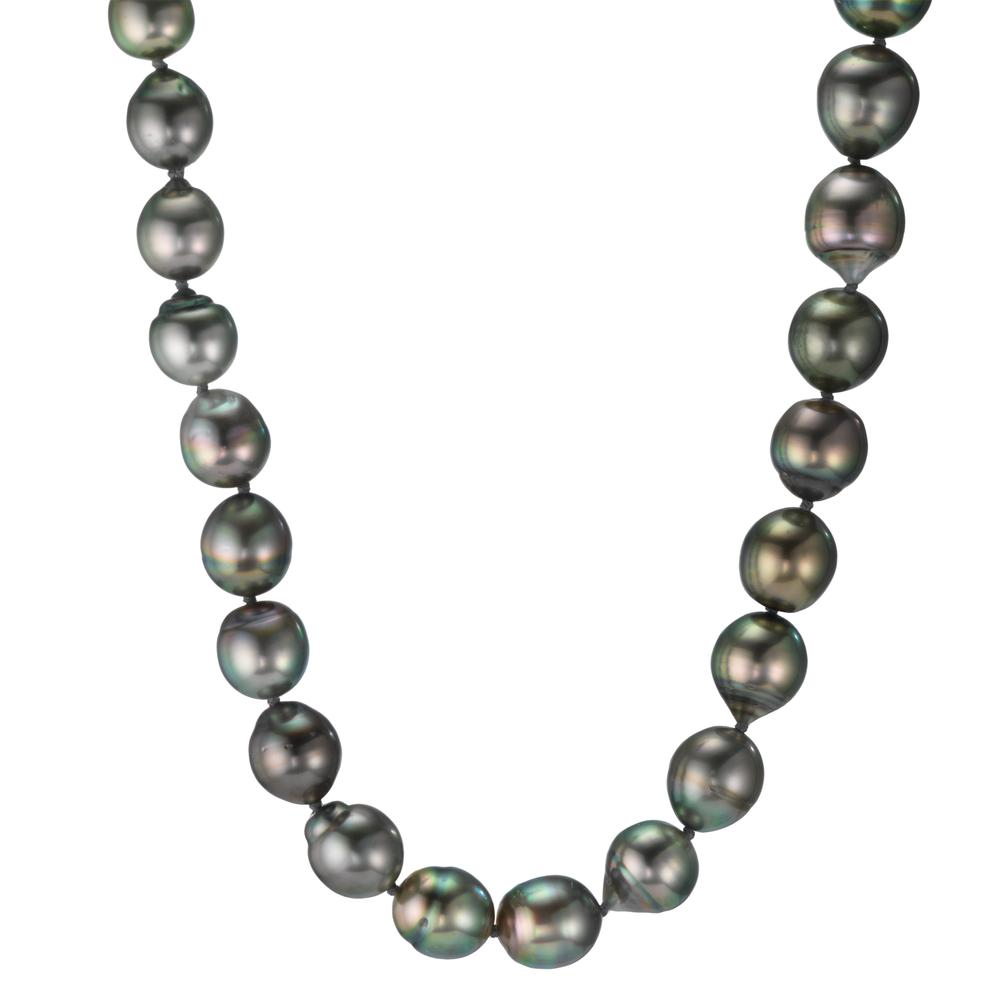 Collier 750/18 K vitguld Tahitisk pärla 9-10 mm 45 cm