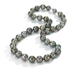 Collier 750/18 K vitguld Tahitisk pärla 9-10 mm 45 cm