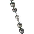 Collier 750/18 K vitguld Tahitisk pärla 9-10 mm 45 cm