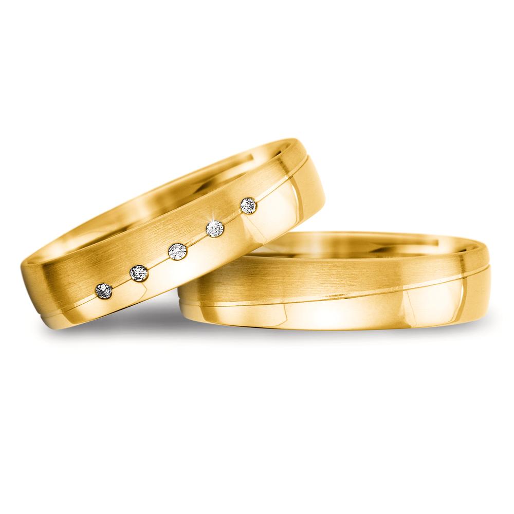 Partnerring 750/18 K gult guld