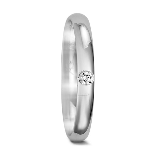 Partnerring 750/18 K vitguld diamant 0.05 ct, w-si