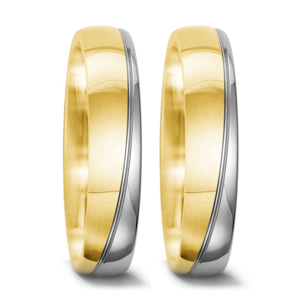 Partnerring 750/18 K gult guld, 750/18 K vitguld