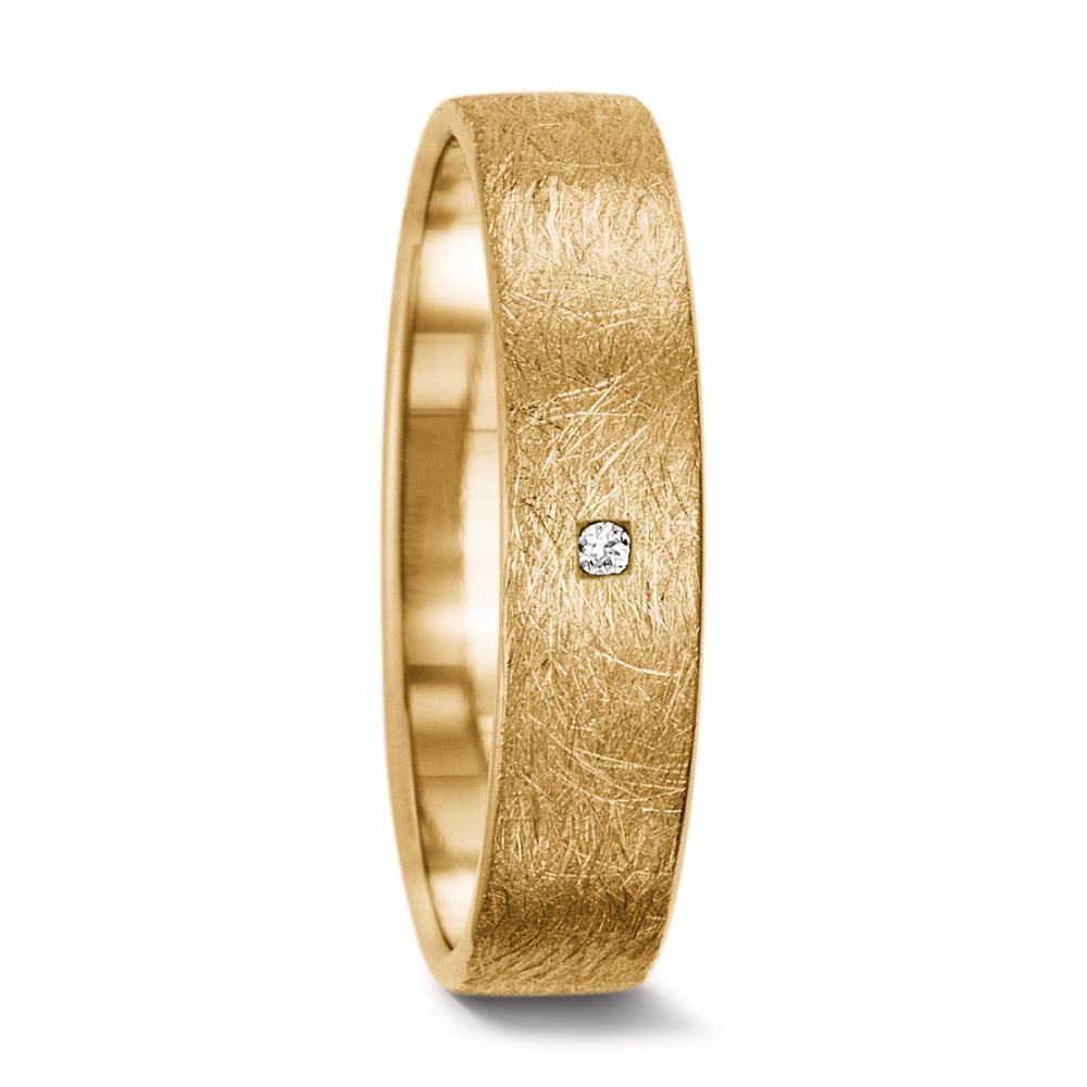 Partnerring 750/18 K gult guld [Diamant] 0.008 ct, tw-vsi
