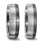 Partnerring 500 palladium, 375/9 K vitguld