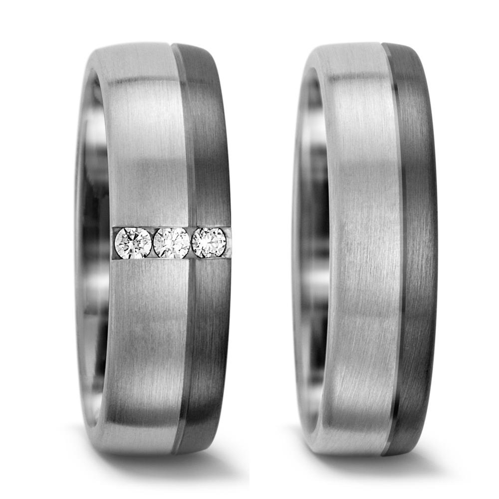 Partnerring 500 palladium, 375/9 K vitguld