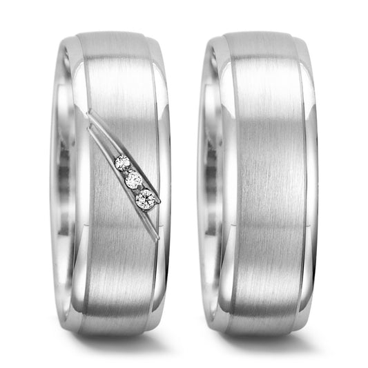 Partnerring 750/18 K vitguld