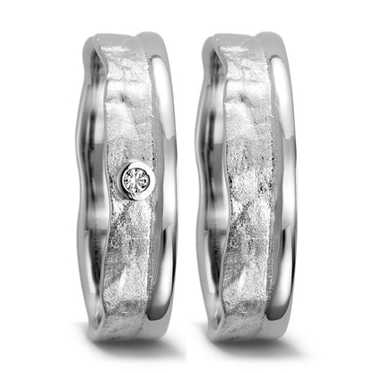 Partnerring 750/18 K vitguld diamant 0.025 ct, w-si