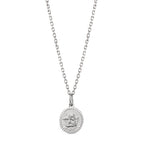 Halsband med hänge Silver rodiumpläterad Skyddsängel 36-38 cm