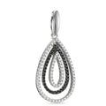 Hängsmycke 750/18 K vitguld diamant svart, 0.52 ct, 104 stenar, [Brillant], tw-vsi