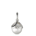 Hängsmycke 750/18 K vitguld diamant svart, 0.28 ct, 46 stenar, [Brillant], tw-vsi Sötvattensodlad pärla vit, 12 mm Ø14 mm