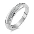 Finger ring 750/18 K vitguld diamant vit, 0.20 ct, 40 stenar, [Brillant], w-si