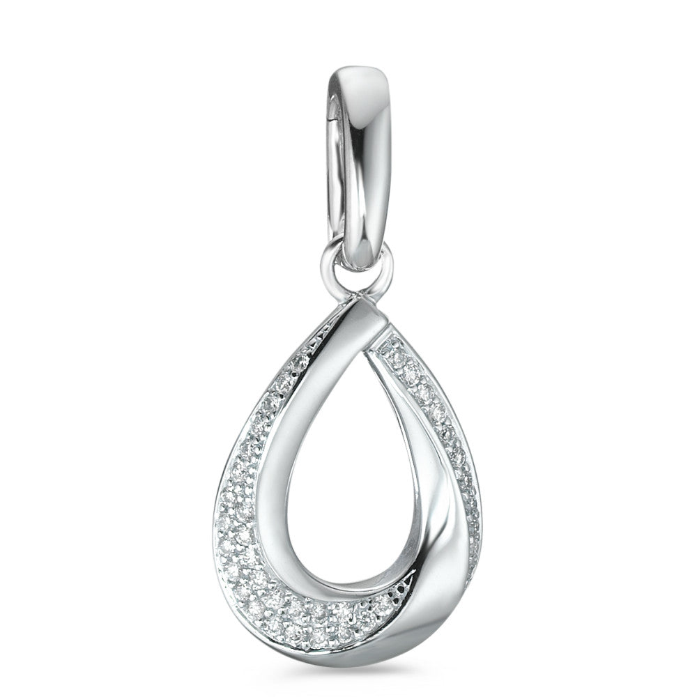 Hängsmycke 750/18 K vitguld diamant vit, 0.19 ct, 38 stenar, [Brillant], w-si