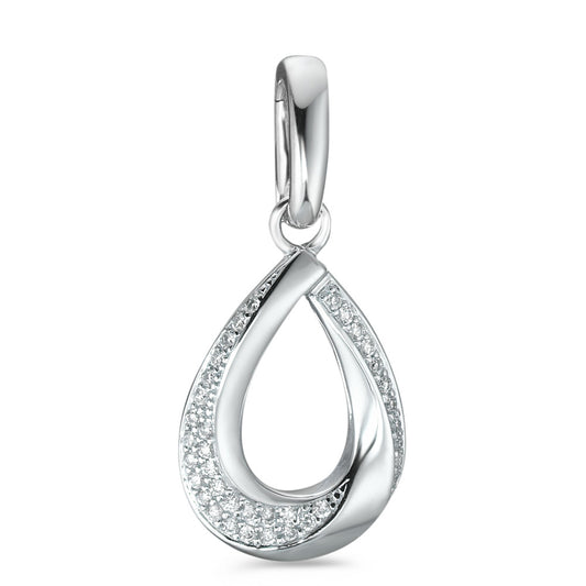 Hängsmycke 750/18 K vitguld diamant vit, 0.19 ct, 38 stenar, [Brillant], w-si