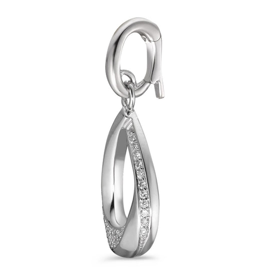 Hängsmycke 750/18 K vitguld diamant vit, 0.19 ct, 38 stenar, [Brillant], w-si