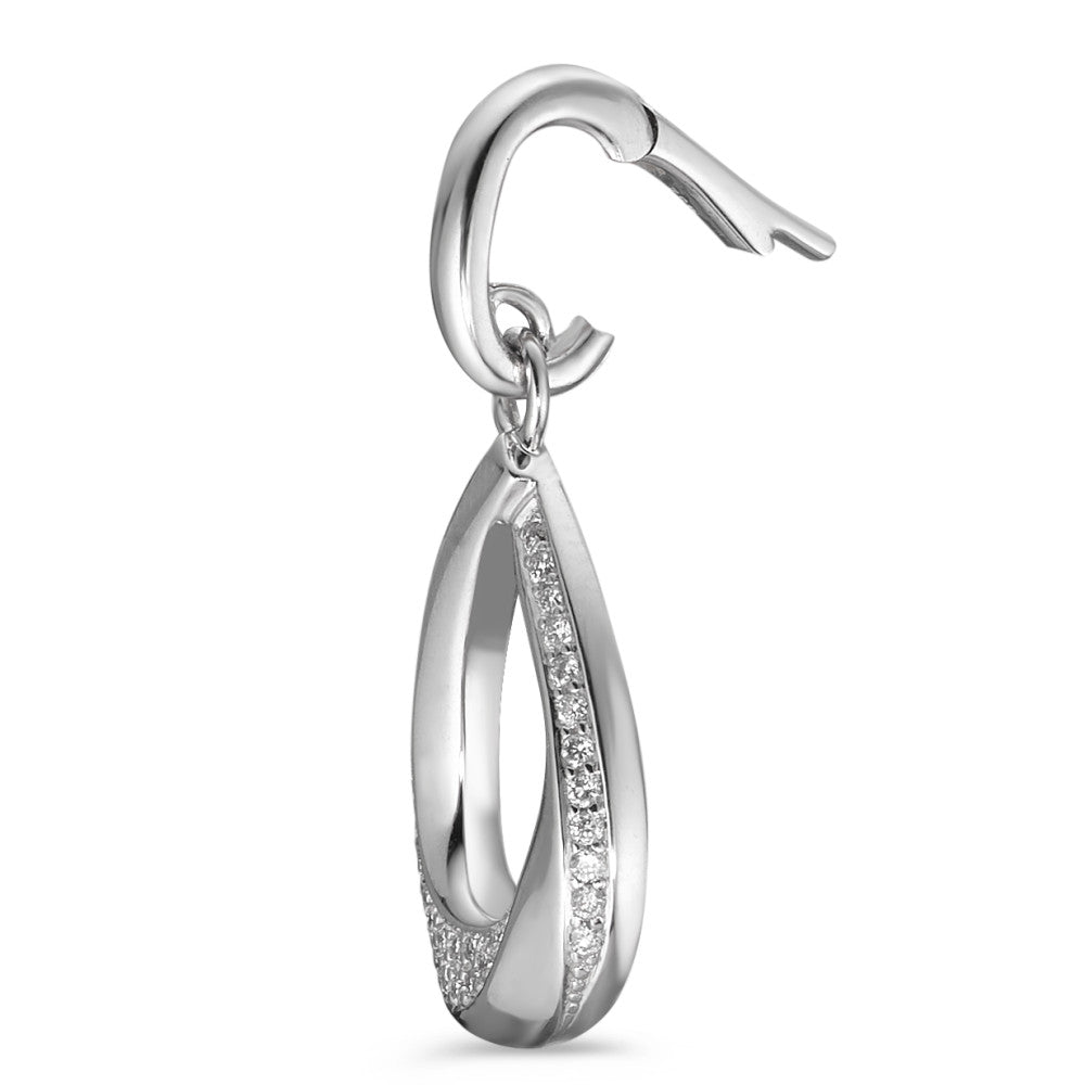 Hängsmycke 750/18 K vitguld diamant vit, 0.19 ct, 38 stenar, [Brillant], w-si