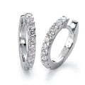 Hopfällbara örhängen 750/18 K vitguld diamant vit, 0.50 ct, 20 stenar, [Brillant], w-si