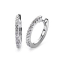 Hopfällbara örhängen 750/18 K vitguld diamant vit, 0.25 ct, 26 stenar, [Brillant], w-si