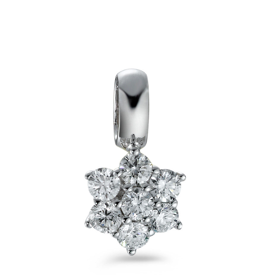 Hängsmycke 750/18 K vitguld diamant vit, 0.50 ct, 7 stenar, [Brillant], w-si