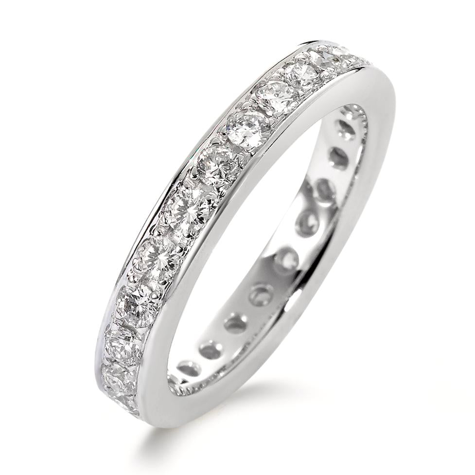 Minnesring 750/18 K vitguld diamant vit, 1 ct, 25 stenar, [Brillant], w-si