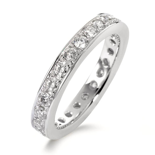 Minnesring 750/18 K vitguld diamant vit, 1 ct, 25 stenar, [Brillant], w-si