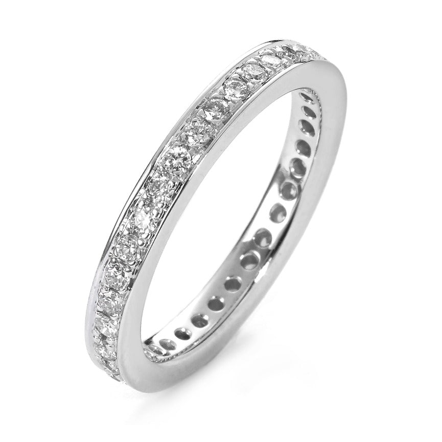 Minnesring 750/18 K vitguld diamant vit, 0.50 ct, 35 stenar, [Brillant], w-si