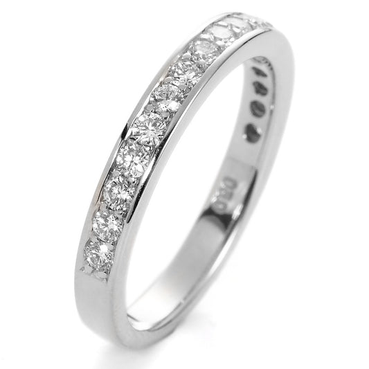 Minnesring 750/18 K vitguld diamant vit, 0.50 ct, 17 stenar, [Brillant], w-si