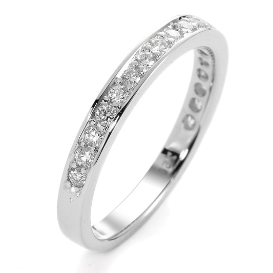 Minnesring 750/18 K vitguld diamant vit, 0.33 ct, 19 stenar, [Brillant], w-si