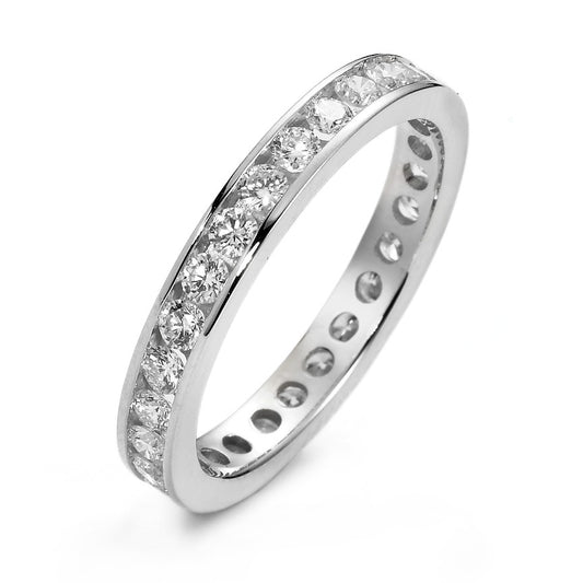 Minnesring 750/18 K vitguld diamant vit, 1 ct, 28 stenar, [Brillant], w-si
