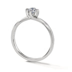 Solitärring 750/18 K vitguld diamant vit, 0.25 ct, [Brillant], w-si