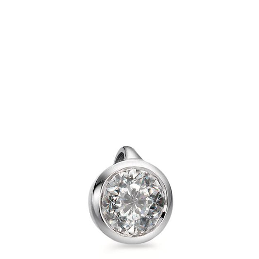 Hängsmycke 750/18 K vitguld diamant vit, 0.20 ct, [Brillant], w-si Ø5.5 mm