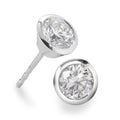 Örhängen med knoppar 750/18 K vitguld diamant vit, 0.35 ct, 2 stenar, [Brillant], w-si Ø5 mm