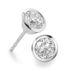 Örhängen med knoppar 750/18 K vitguld diamant vit, 0.35 ct, 2 stenar, [Brillant], w-si Ø5 mm